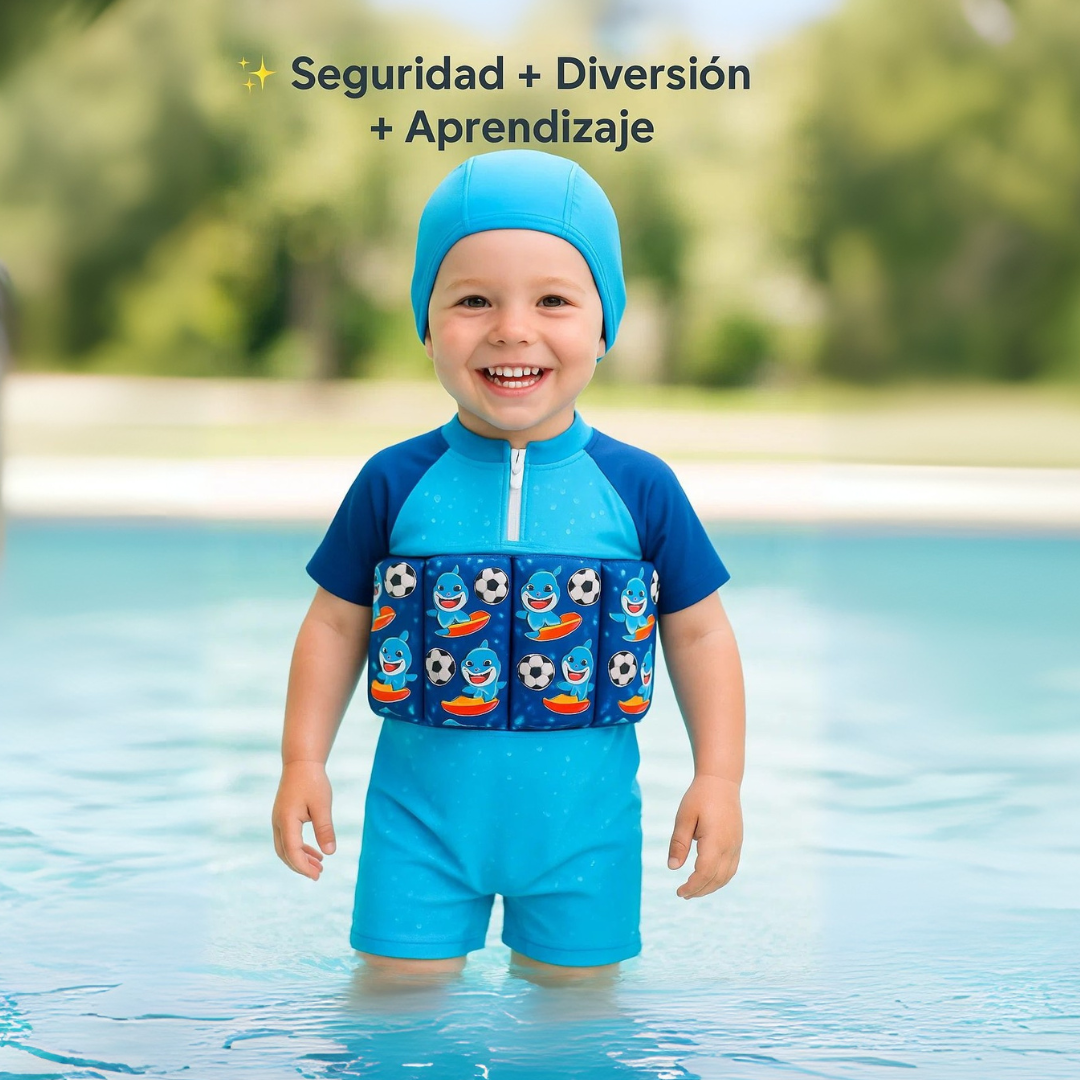 ✨ El traje de baño flotador que protege y enseña a nadar a tu hijo