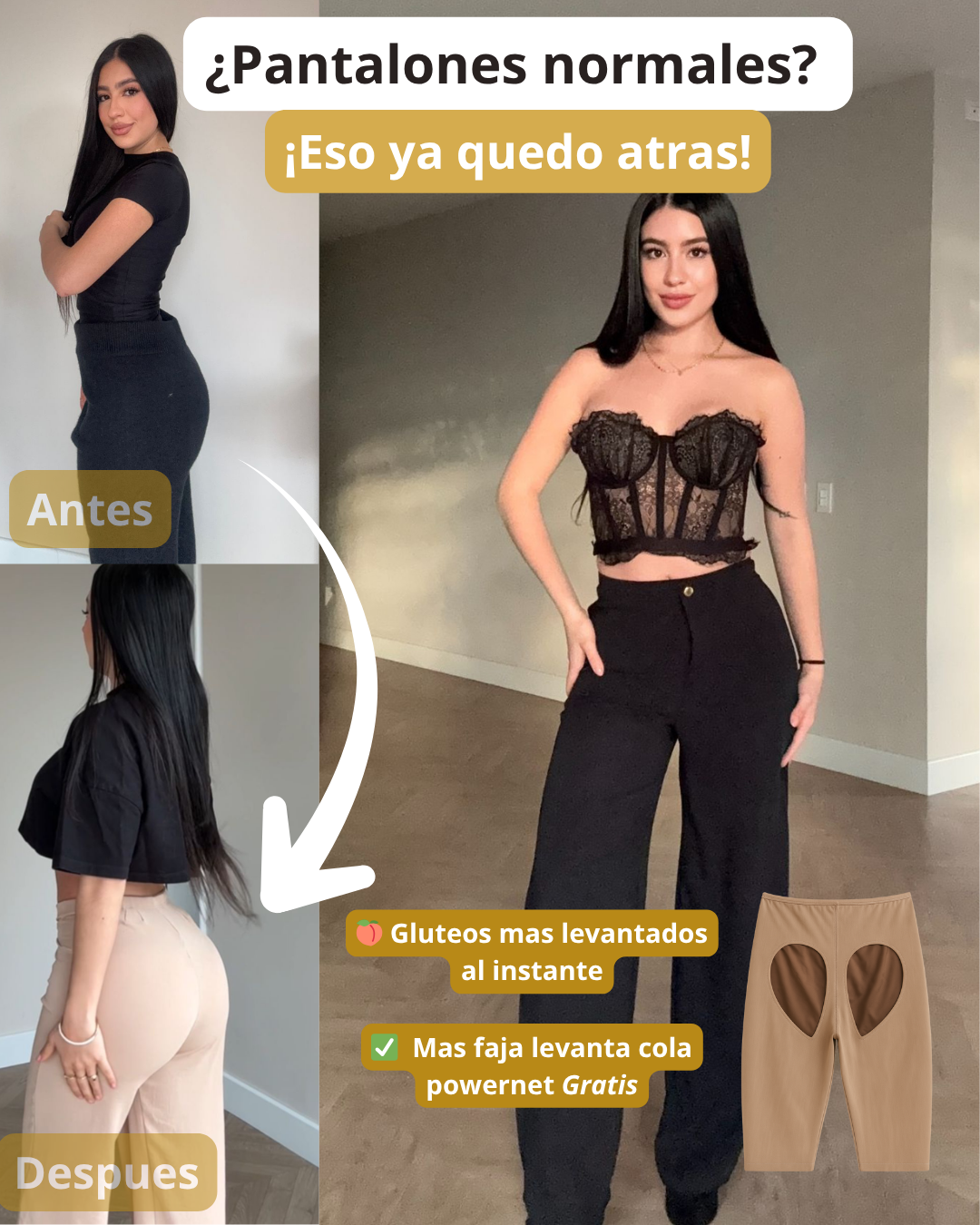 Pantalon Levanta Glúteos 🍑Premium® + Faja interna Gratis.🌟