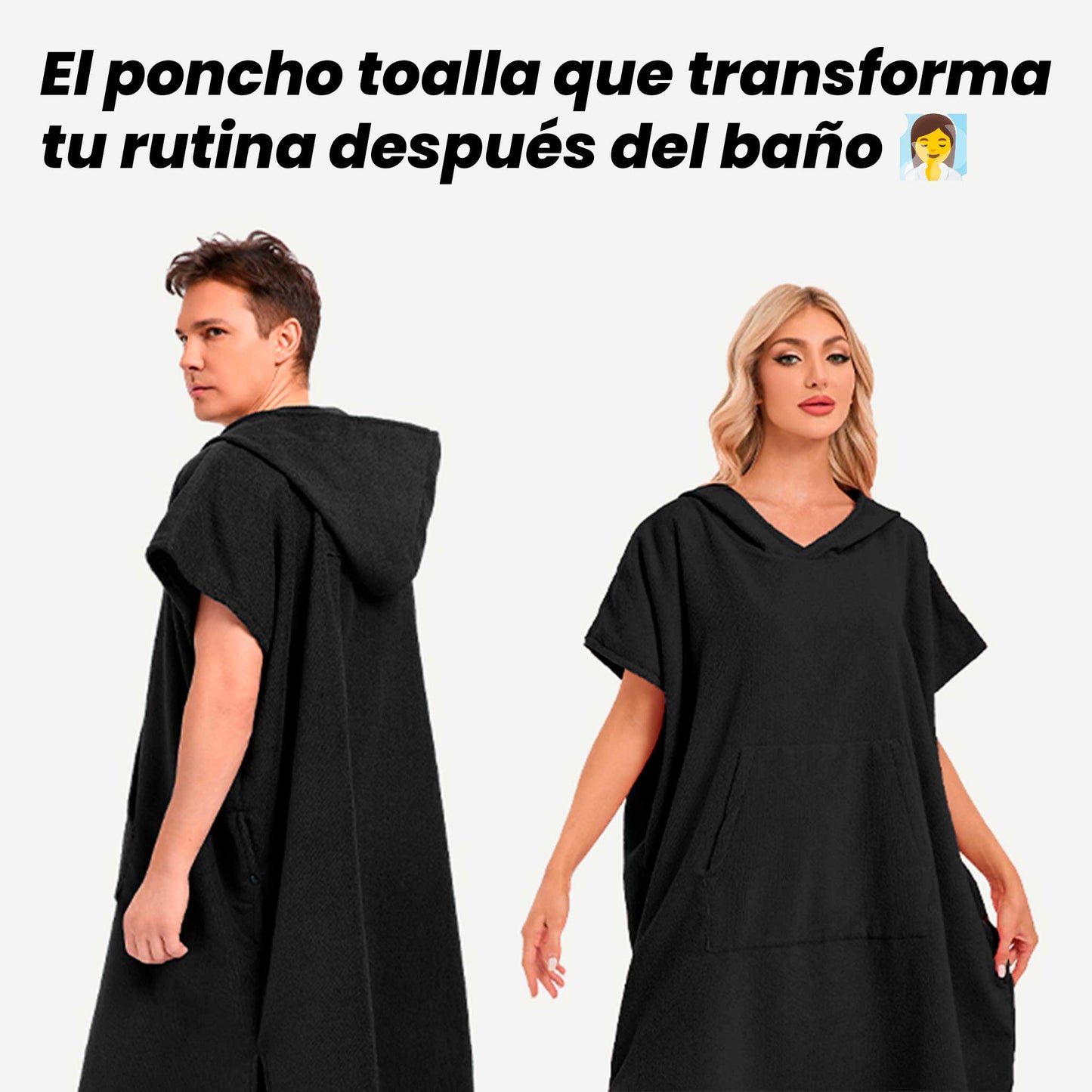 Poncho toalla gruesa de secado rápido